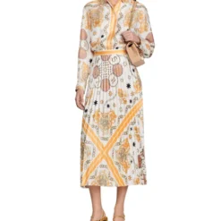 Sandro Falda Larga De Corte Recto Estampada Mujer -Tienda Barata Femvesti 43101220 x3