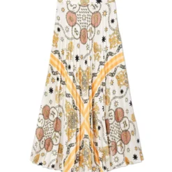 Sandro Falda Larga De Corte Recto Estampada Mujer -Tienda Barata Femvesti 43101220 x5