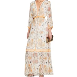 Sandro Vestido Maxi Estampado Mujer -Tienda Barata Femvesti 43101225 x3