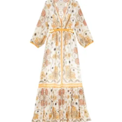 Sandro Vestido Maxi Estampado Mujer -Tienda Barata Femvesti 43101225 x6