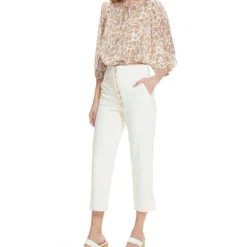 Blusa Con Estampado Floral Manga 3,4 Mujer -Tienda Barata Femvesti 43106737 x3