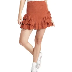 Falda Corta De Corte A Con Detalle De Frunce Mujer