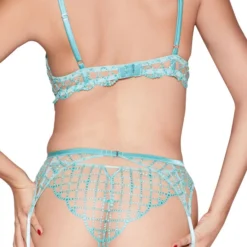 Fleur Du Mal Brasier De Encaje Dotty Grid -Tienda Barata Femvesti 43120677 x3