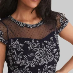 Vestido De Fiesta Midi Con Flores Zila Mujer -Tienda Barata Femvesti 43122495 x5