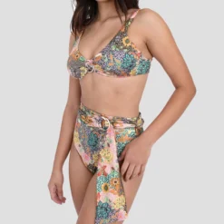 Bikini Top Torneado Passiflora Estampado Mujer -Tienda Barata Femvesti 43129996 x3