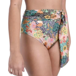 Bikini Bottom Passiflora Con Flores Mujer