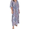 Kaftan De Playa Con Full Print Y Manga Corta Mujer