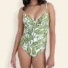 Traje De Baño Con Hojas Mujer