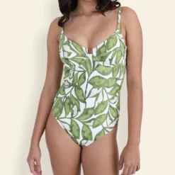 Traje De Baño Con Hojas Mujer