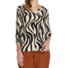 Blusa Manga 7,8 Animalprint Mujer