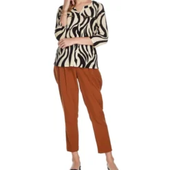 Blusa Manga 7,8 Animalprint Mujer -Tienda Barata Femvesti 43133706 x3