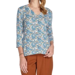 Blusa Manga Larga Con Flores Mujer