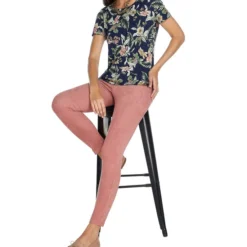 Blusa Manga Corta Con Flores Mujer -Tienda Barata Femvesti 43134407 x3