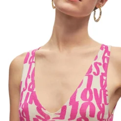 Blusa Sin Mangas Monogram Mujer -Tienda Barata Femvesti 43135151 x4