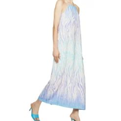 Vestido Maxi Con Líneas Irregulares Mujer