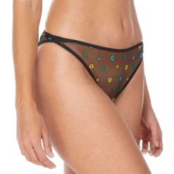 Bikini Con Flores Bordadas Mujer