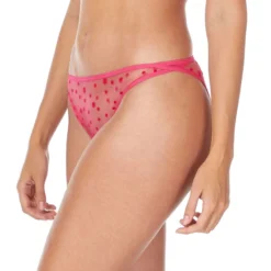 Bikini Semi Transparente Con Bordados Mujer
