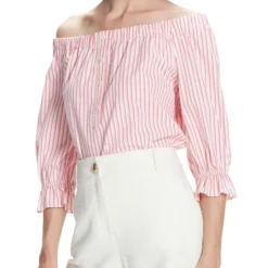 Blusa Escote Bardot Con Rayas Mujer -Tienda Barata Femvesti 43140097 x4