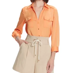 Blusa Satín Con Manga 7,8 Mujer