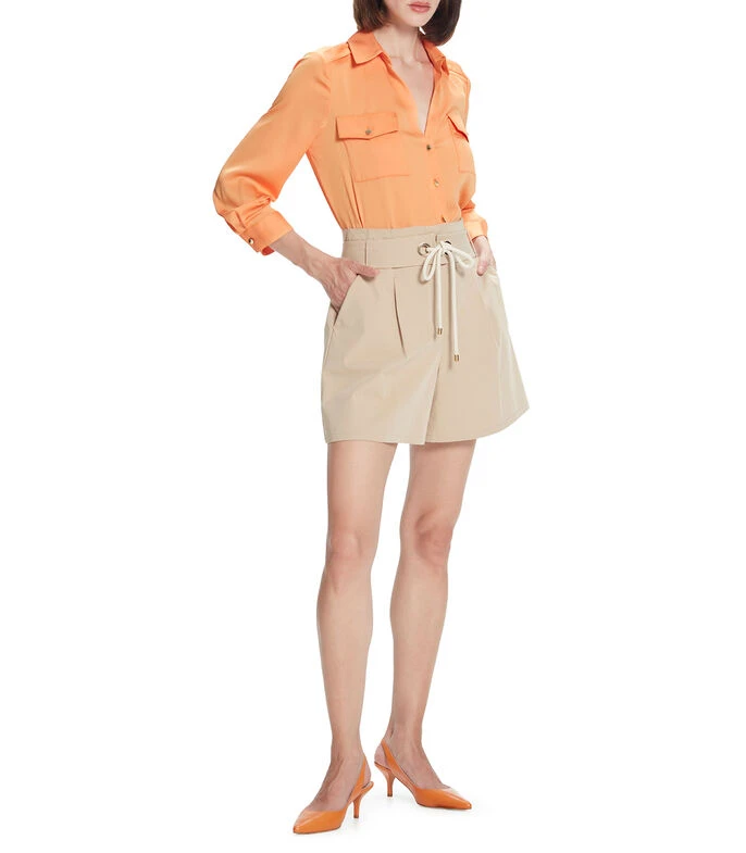 Blusa Satín Con Manga 7,8 Mujer 3 Blusa Satín Con Manga 7,8 Mujer - Imagen 3