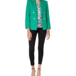 Blusa De Animal Print Con Manga 3,4 Mujer -Tienda Barata Femvesti 43140363 x3