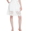 Falda Corta De Corte A Con Banda Y Cenefa Crochet Mujer