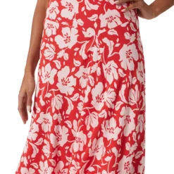 Falda Larga De Corte A Con Flores Mujer -Tienda Barata Femvesti 43144621 x4