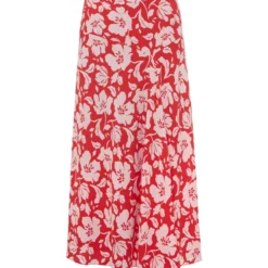 Falda Larga De Corte A Con Flores Mujer -Tienda Barata Femvesti 43144621 x5