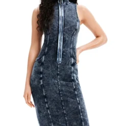 Desigual Vestido Midi De Mezclilla Nathy Peluso Mujer -Tienda Barata Femvesti 43145710 x4