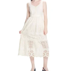 Vestido Midi Con Tirantes Mujer