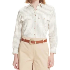 Blusa Con Rayas Manga Larga Mujer