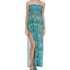 KURT GEIGER Vestido De Playa X Matthew Williamson Con Flores Y Escote Strapless Mujer