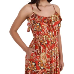 Vestido De Playa Largo Con Estampado Floral Mujer -Tienda Barata Femvesti 43150421 x3