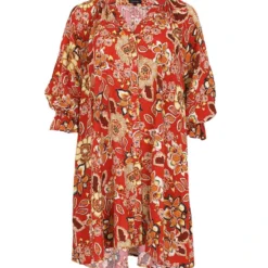 Vestido De Playa Corto Con Estampado Floral Mujer -Tienda Barata Femvesti 43150466 x4