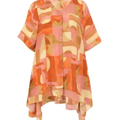 Vestido De Playa Corto Con Estampado De Cuadros Mujer