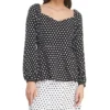 Michael Kors Blusa Con Polkadots De Manga Larga Mujer