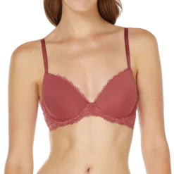 Calvin Klein Brasier Liso Con Encaje Y Varilla En Copa