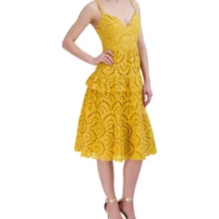 BCBGMAXAZRIA Vestido Midi Microdiseños Mujer -Tienda Barata Femvesti 43156260 x3