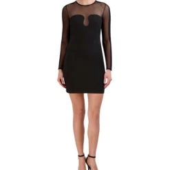 BCBGMAXAZRIA Vestido Corto Con Transparencia Mujer
