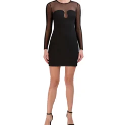 BCBGMAXAZRIA Vestido Corto Con Transparencia Mujer -Tienda Barata Femvesti 43156368 x3
