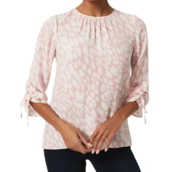 Blusa Animalprint De Manga 3,4 Mujer