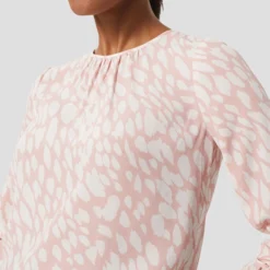 Blusa Animalprint De Manga 3,4 Mujer -Tienda Barata Femvesti 43160415 x3