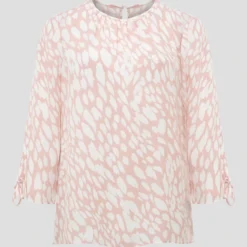 Blusa Animalprint De Manga 3,4 Mujer -Tienda Barata Femvesti 43160415 x4