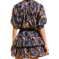 Vilebrequin Vestido Corto Manga 3,4 Floral Mujer -Tienda Barata Femvesti 43166233 x2