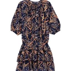 Vilebrequin Vestido Corto Manga 3,4 Floral Mujer -Tienda Barata Femvesti 43166233 x3
