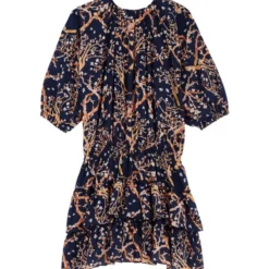 Vilebrequin Vestido Corto Manga 3,4 Floral Mujer -Tienda Barata Femvesti 43166233 x4