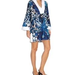 Túnica Floral Manga Larga Mujer