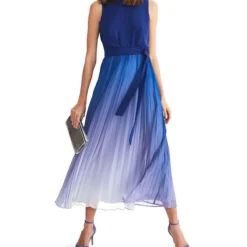 Vestido Largo Sin Mangas Desvanecido Mujer