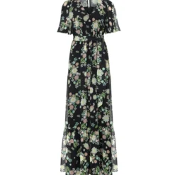 Vestido Maxi Manga Corta Con Flores Mujer -Tienda Barata Femvesti 43169246 x6