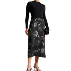 Ted Baker Vestido Largo Manga Larga Floreada Alettaa Mujer